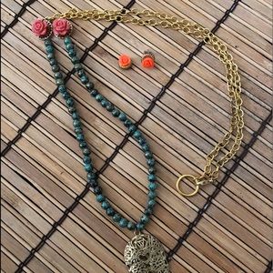 Sugar skull necklace set.